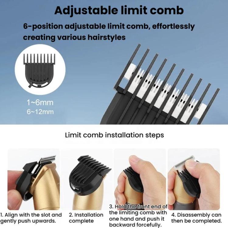 Tagliacapelli elettrico multifunzione 6 in 1 impermeabile IPX6