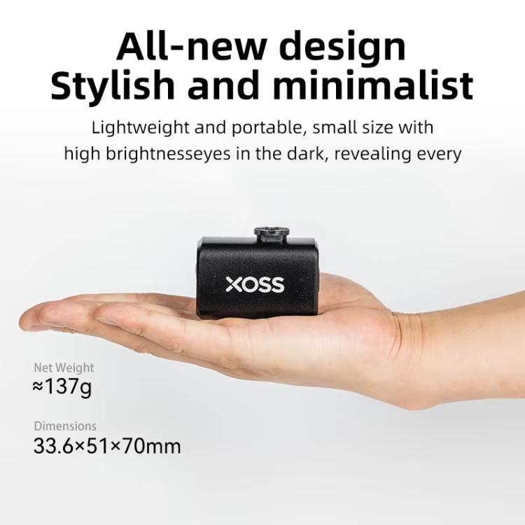 Faro bici XOSS Mini luce notturna 1000 lumen USB-C