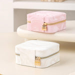 Pochette organizer portatile in velluto per gioielli