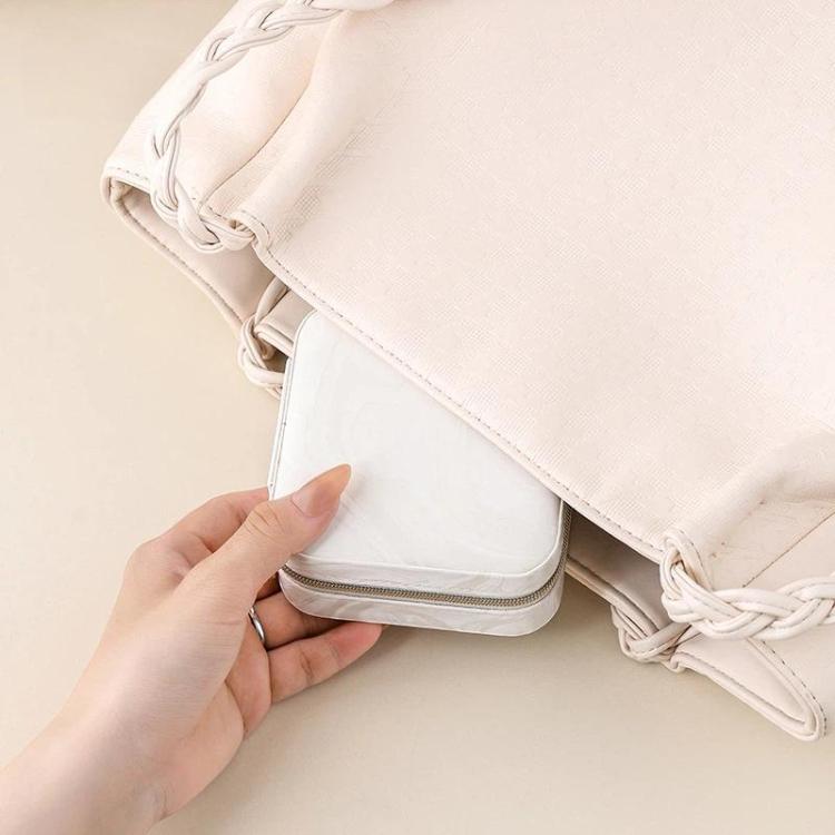 Pochette organizer portatile in velluto per gioielli