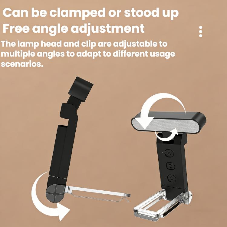 Lampada da lettura a clip ricaricabile USB con LED