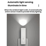 Luce notturna LED con sensore e ricarica a induzione