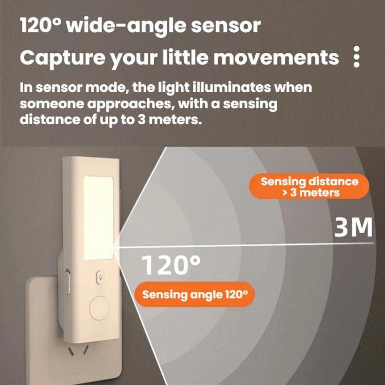Luce notturna LED con sensore e ricarica a induzione