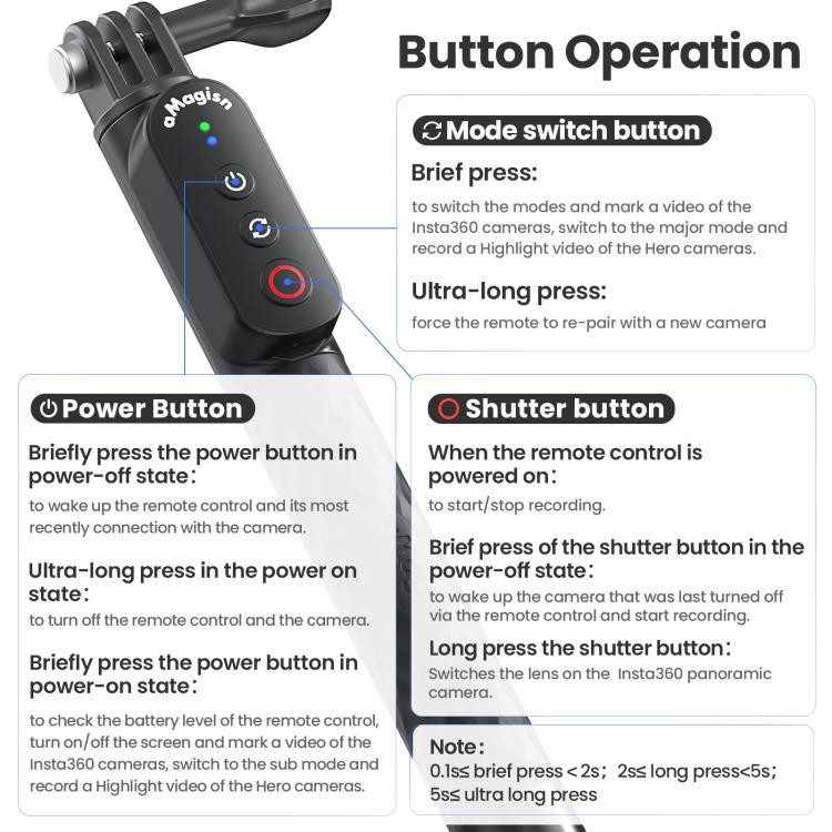 Selfie Stick Bluetooth 5.1 estensibile fino a 101 cm