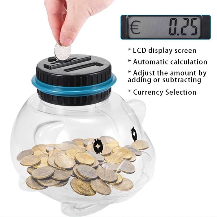 Salvadanaio elettronico contamonete 1,6 litri ABS
