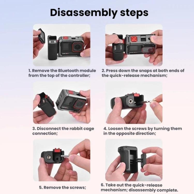 Impugnatura Bluetooth con sgancio rapido per DJI Osmo Action 5 Pr