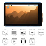 Display touch capacitivo DSI da 3,5 pollici WAVESHARE per Raspberry Pi, con supporto a 5 punti di contatto, risoluzione 480x800 pixel e pannello IPS.