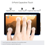 Display touch capacitivo DSI da 3,5 pollici WAVESHARE per Raspberry Pi, con supporto a 5 punti di contatto, risoluzione 480x800 pixel e pannello IPS.
