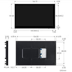 Display touch capacitivo DSI da 7 pollici, 1024 x 600 pixel, pannello IPS, tocco a 5 punti, supporta la regolazione della retroilluminazione tramite software., 33259