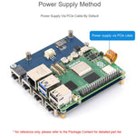 Scheda adattatore Waveshare PCIe a 4 porte ETH, compatibile con Raspberry Pi OS, senza driver, plug and play., Gigabit ETH, 2.5G ETH