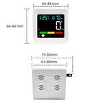 Monitor di qualità dell'aria 5 in 1 con spina, rilevatore di CO, gas combustibili, AQI, temperatura e umidità con allarme., DM296
