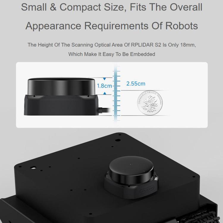 WAVESHARE RPLIDAR Lidar DTOF compatto ad alte prestazioni, supporta le modalità di comunicazione tramite porta UART / porta Ethernet., S2, S2L, S2E, S2P