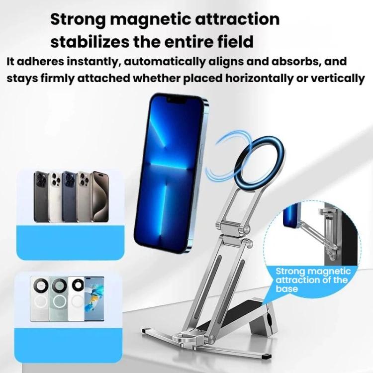 Supporto magnetico da tavolo pieghevole per telefono
