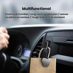 Set 4 mini ganci autoadesivi multifunzionali in ABS
