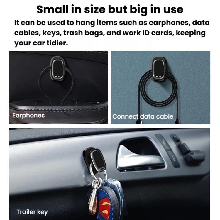 Set 4 mini ganci autoadesivi multifunzionali in ABS
