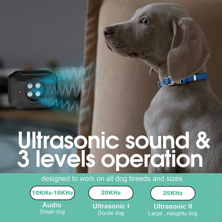 Dispositivo a ultrasuoni antiabbaio per cani impermeabile