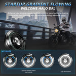 Faro anteriore LED moto 5,75" effetto cielo stellato