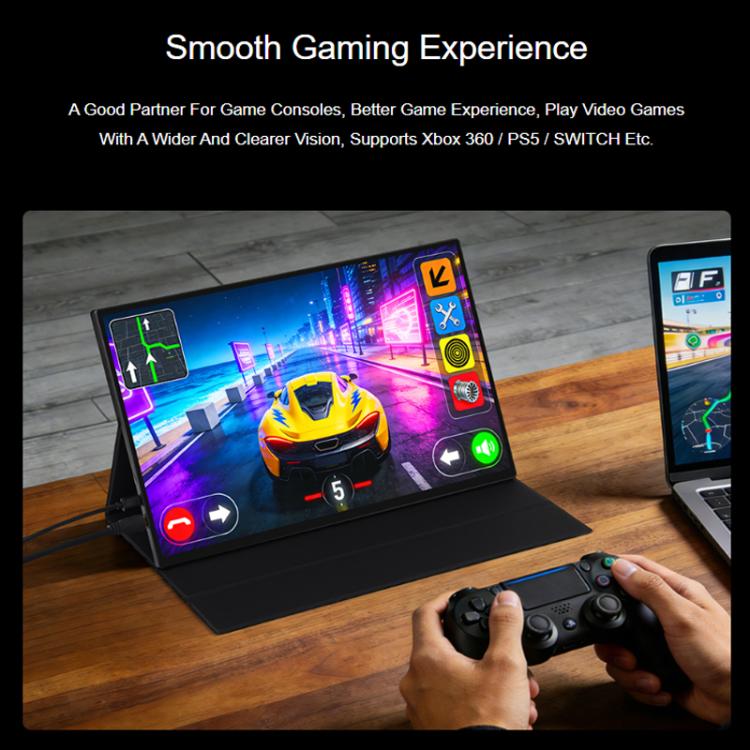 Pannello touchscreen IPS portatile WAVESHARE da 16 pollici con risoluzione 4K e custodia protettiva magnetica., 3840x2400