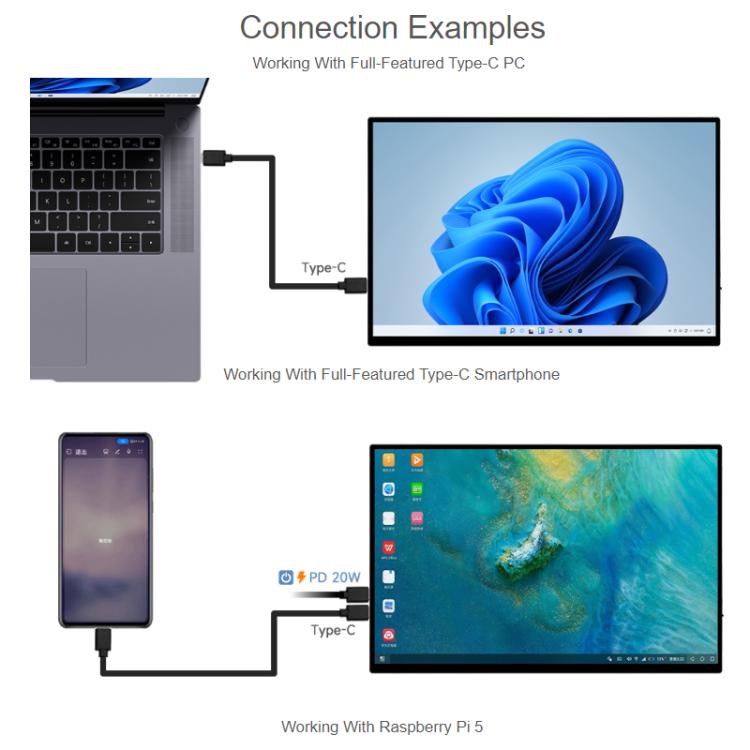 Pannello touchscreen IPS portatile WAVESHARE da 16 pollici con risoluzione 4K e custodia protettiva magnetica., 3840x2400