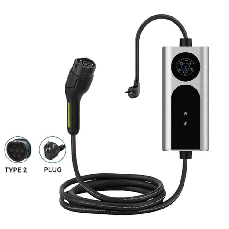 Caricabatterie portatile per auto standard europeo con display