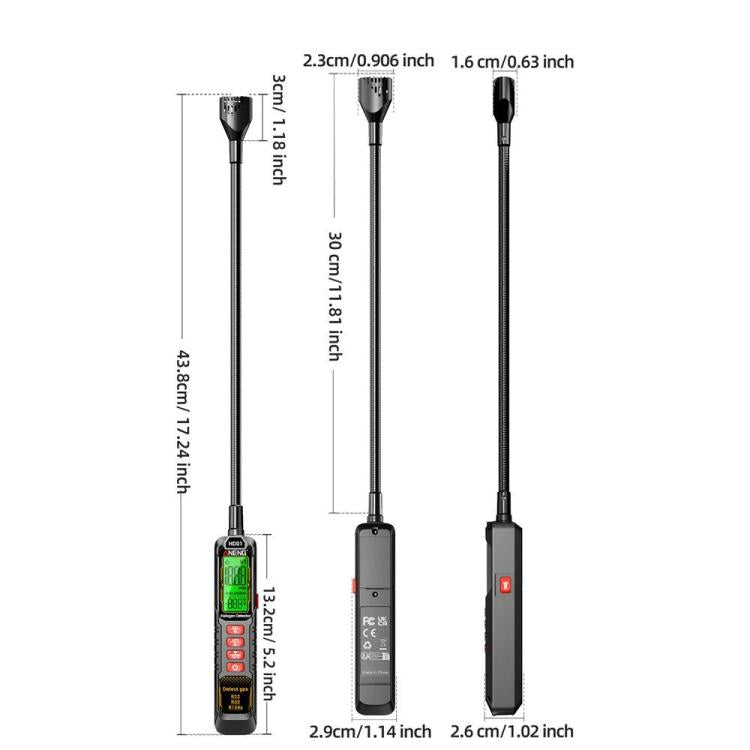 ANENG Rilevatore di perdite alogeni per auto refrigerante per condizionatore d'aria, Battery, Rechargeable