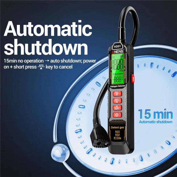 ANENG Rilevatore di perdite alogeni per auto refrigerante per condizionatore d'aria, Battery, Rechargeable