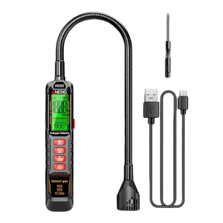 ANENG Rilevatore di perdite alogeni per auto refrigerante per condizionatore d'aria, Battery, Rechargeable