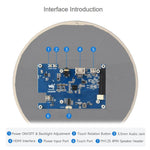 Waveshare Display touch capacitivo rotondo da 7 pollici con HDMI, LCD 1080x1080, multi-touch a 10 punti per Raspberry Pi e Arduino (fai da te), 7inch 1080x1080 LCD