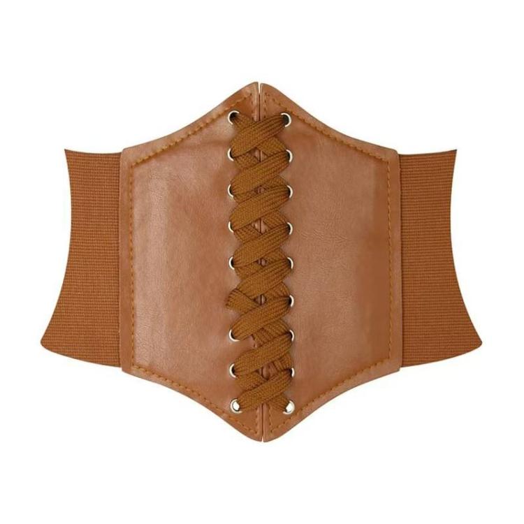 Cintura elastica in vita in ecopelle e tessuto elastico