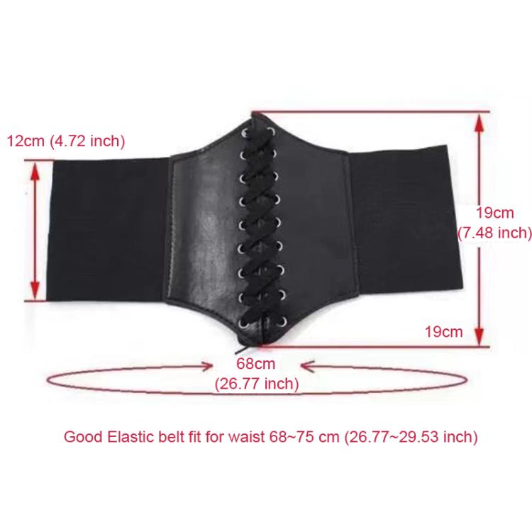 Cintura elastica in vita in ecopelle e tessuto elastico