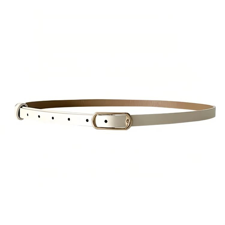Cintura sottile in PU con dettagli denim da donna