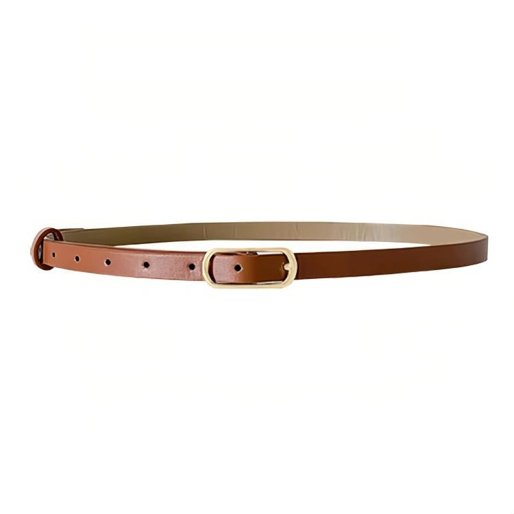 Cintura sottile in PU con dettagli denim da donna