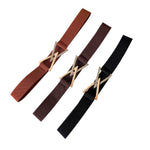 Cintura elastica con fibbia triangolare 3 cm