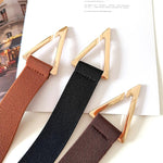 Cintura elastica con fibbia triangolare 3 cm