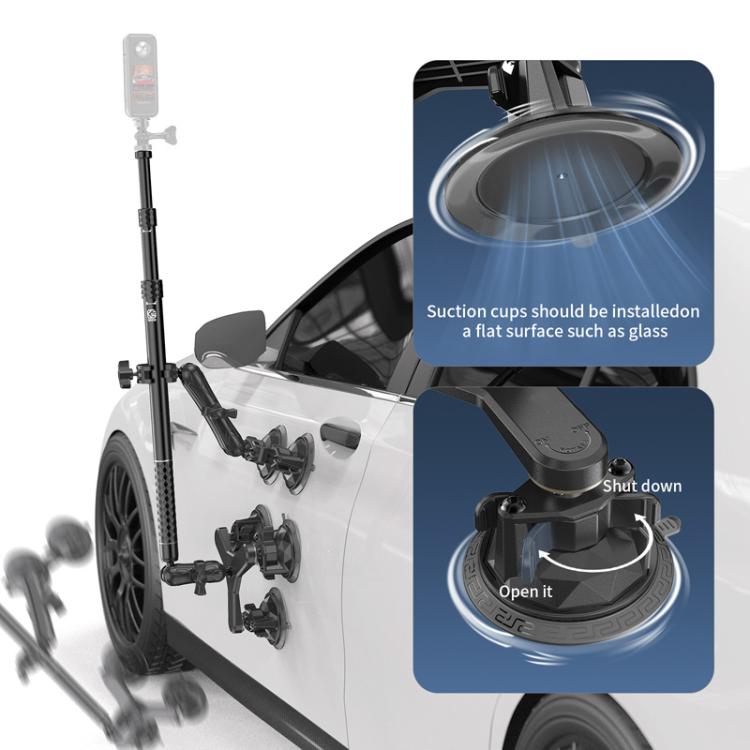 Supporto ventosa estensibile per selfie stick e fotocamera auto