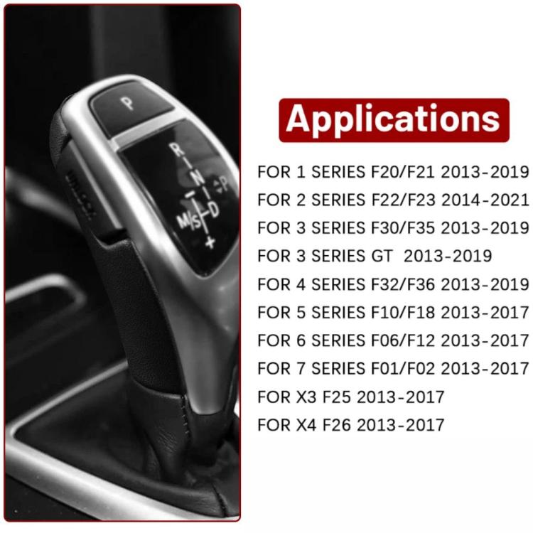 Copertura pomello cambio in ABS e pelle per BMW Serie F e X3 X4