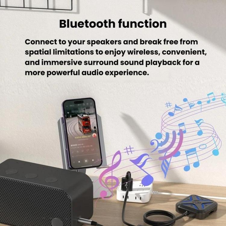 Adattatore audio Bluetooth 5.3 wireless per auto AUX