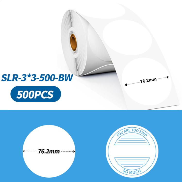 Etichette termiche Phomemo da 3 pollici, confezione da 500 pezzi, per stampanti PM241-BT/PM246S/D520-BT., White Bottom Blue Text, Pink Bottom Black Text, Mixed Dyes