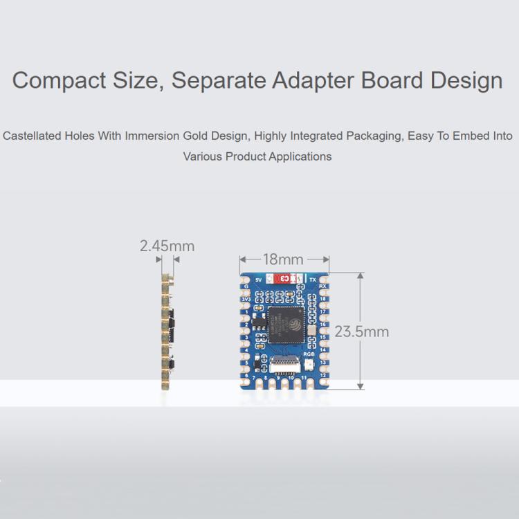 Mini scheda di sviluppo con processore dual-core e frequenza di funzionamento di 240 MHz., Waveshare ESP32-S3-Tiny, Waveshare ESP32-S3-Tiny-N8R8, Waveshare ESP32-S3-Tiny-Kit, Waveshare  ESP32-S3-Tiny-N8R8-Kit
