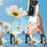 Microscopio per smartphone APEXEL TriScope 40X-120X con LED e UV