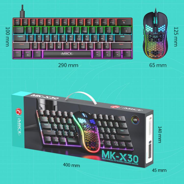 Set tastiera e mouse meccanico cablato con illuminazione RGB