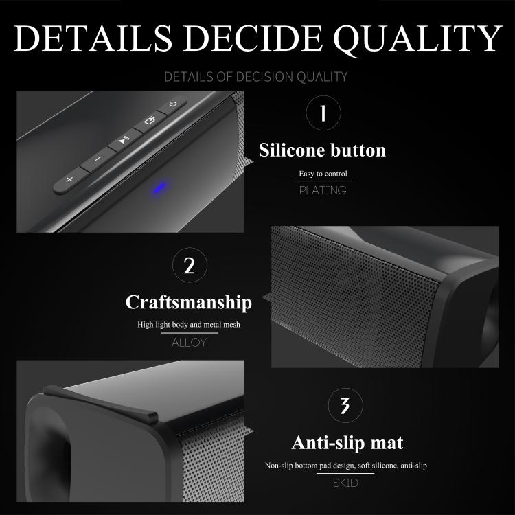 Altoparlante surround Bluetooth con doppio subwoofer 5W