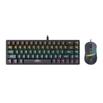 Tastiera e mouse meccanici da gioco cablati RGB