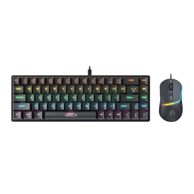 Tastiera e mouse meccanici da gioco cablati RGB
