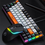 Tastiera e mouse meccanici da gioco cablati RGB