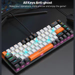 Tastiera e mouse meccanici da gioco cablati RGB