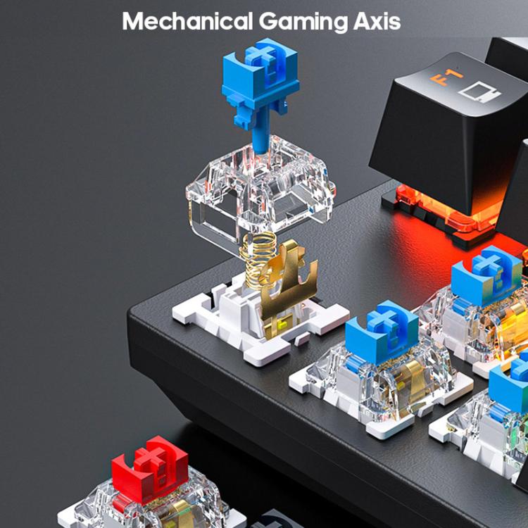 Tastiera e mouse meccanici da gioco cablati RGB
