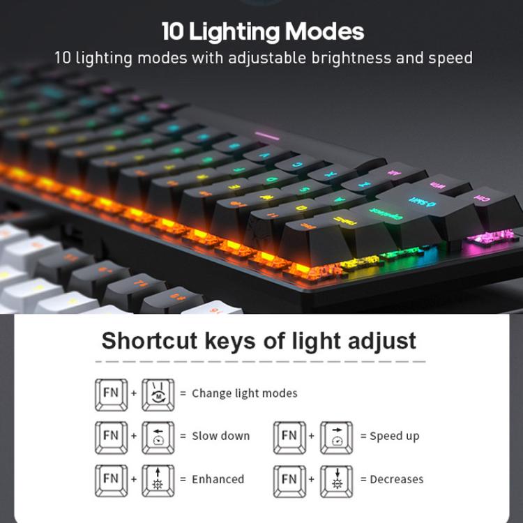 Tastiera e mouse meccanici da gioco cablati RGB