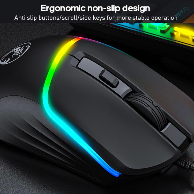 Tastiera e mouse meccanici da gioco cablati RGB