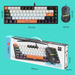 Tastiera e mouse meccanici da gioco cablati RGB